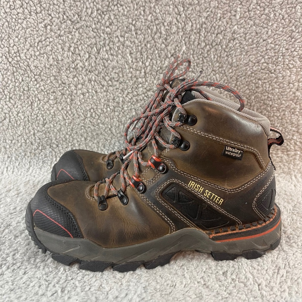 Irish Setter Red Wing Crosby Womens 8 Waterproof Outdoor Brown Steel Toe Boots - Picture 4 of 7